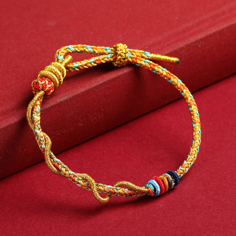 Buddha Stones Red String Year Of The Snake Protection Braided Bracelet