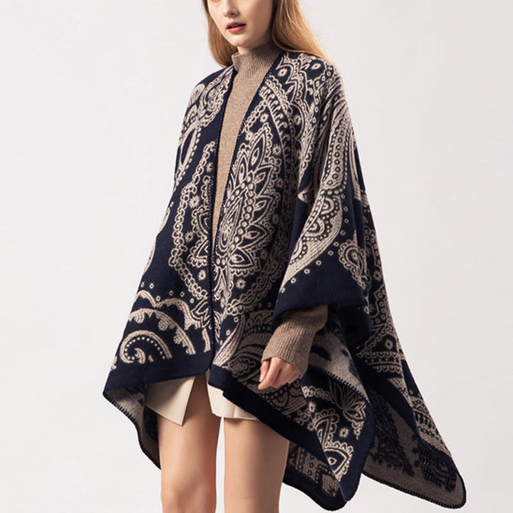 Buddha Stones Tibetan Cashew Flower Shawl Fall Winter Cozy Scarf Wrap - image 1