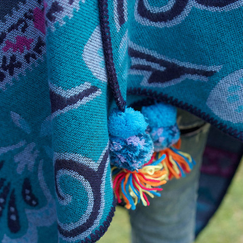 Buddha Stones Tibetan Geometric Horizontal Stripe Flowers Pattern Shawl Fall Winter Warm Soft Scarf Wrap - image 15