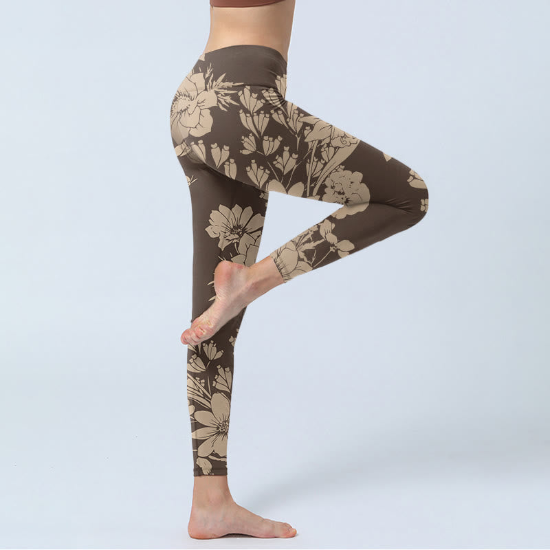 Buddha Stones Flowers Blossom Print Sports Fitness Leggings Women's Yoga Pants - image 11