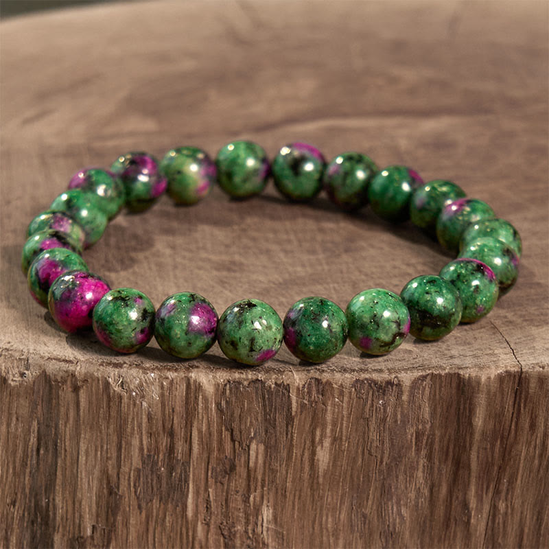 Buddha Stones Ruby Zoisite Connection Bracelet