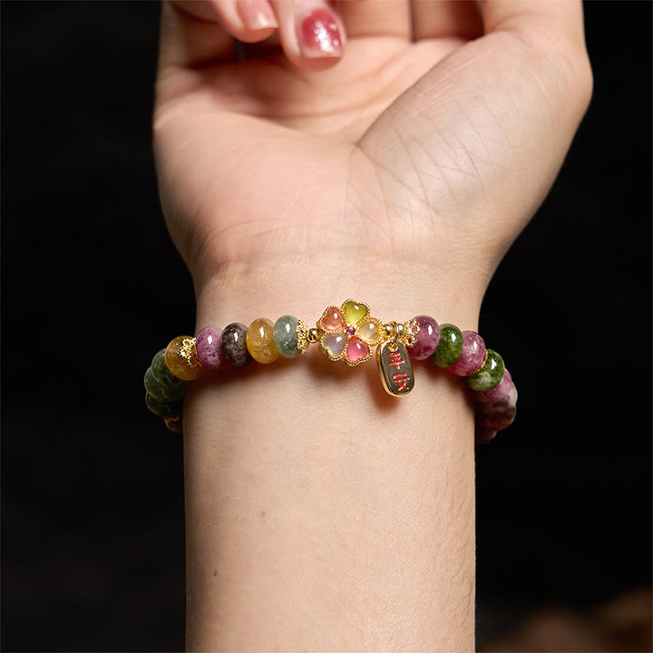 Buddha Stones Tourmaline Jade Safe And Well Love Bracelet - image 4
