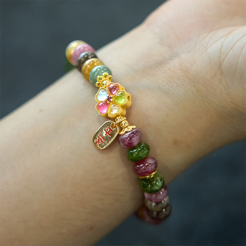 Buddha Stones Tourmaline Jade Safe And Well Love Bracelet - image 5