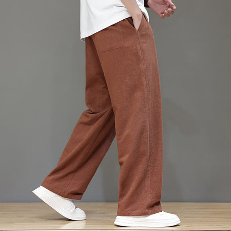 Buddha Stones Summer Men's Straight Leg Pants With Pockets - image 41