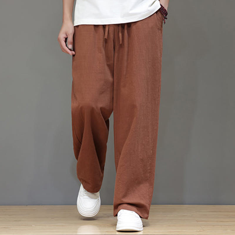 Buddha Stones Summer Men's Straight Leg Pants With Pockets - image 43