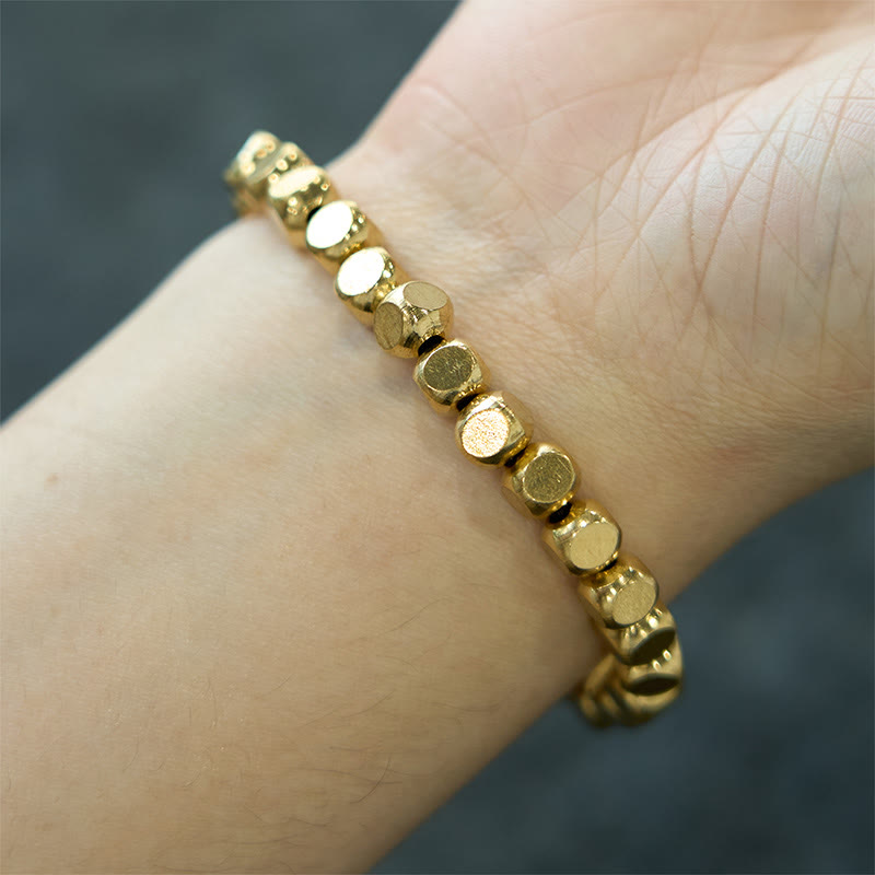 Buddha Stones Brass Copper Good Luck Healing Bracelet - image 8