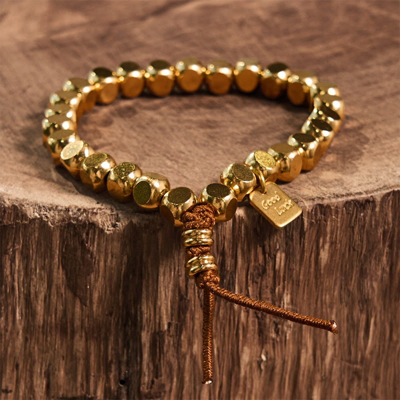 Buddha Stones Brass Copper String Good Luck Self Care Bracelet - image 11