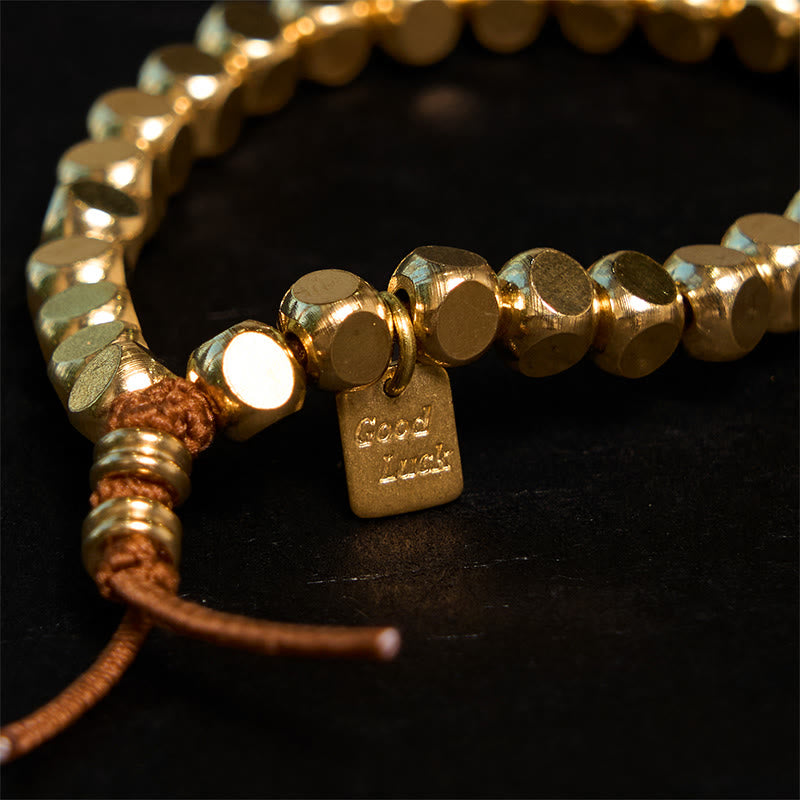 Buddha Stones Brass Copper String Good Luck Self Care Bracelet - image 2