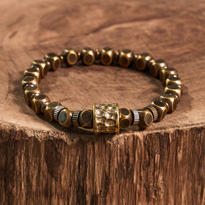 Buddha Stones Copper Meteorite Pattern Balance Bracelet