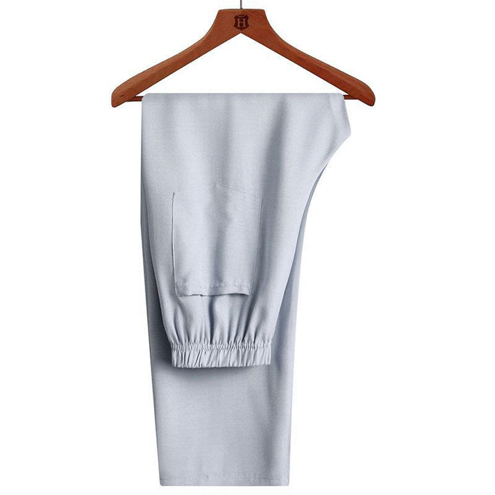 Buddha Stones 2Pcs Tang Suit Plain Color Frog-Button Men's Long Sleeve Shirt Pants Set - image 15