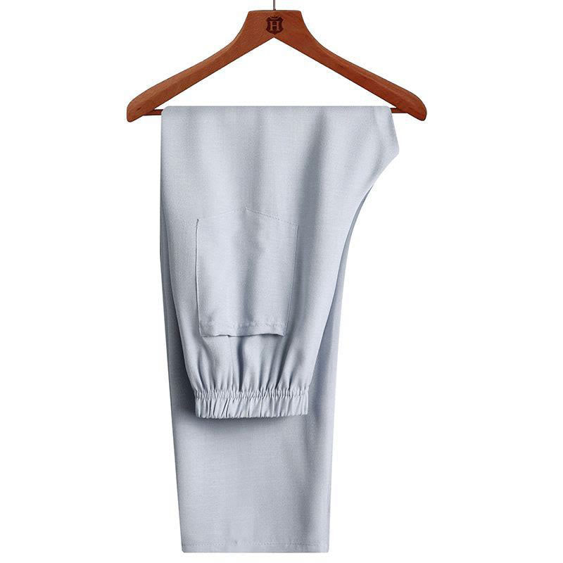 Buddha Stones 2Pcs Tang Suit Plain Color Frog-Button Men's Long Sleeve Shirt Pants Set - image 13