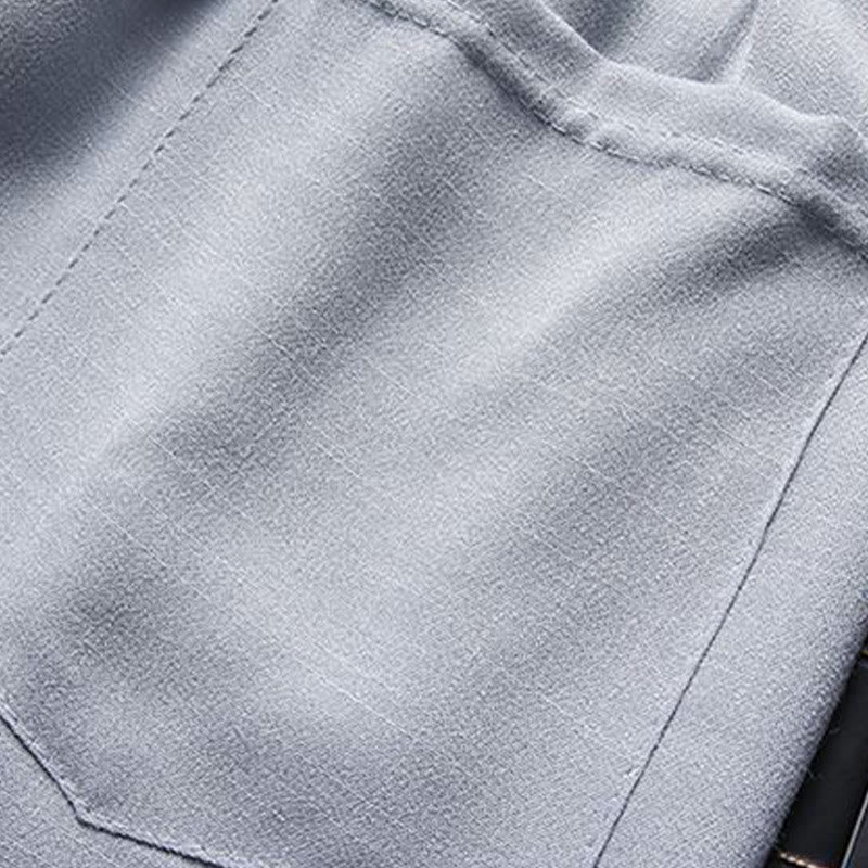 Buddha Stones 2Pcs Tang Suit Plain Color Frog-Button Men's Long Sleeve Shirt Pants Set - image 11