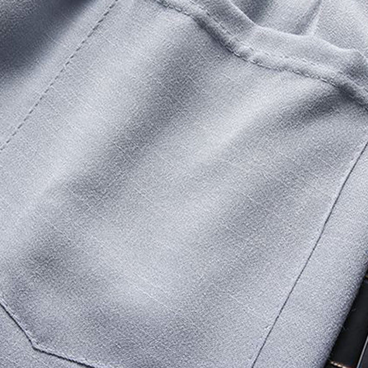 Buddha Stones 2Pcs Tang Suit Plain Color Frog-Button Men's Long Sleeve Shirt Pants Set - image 11