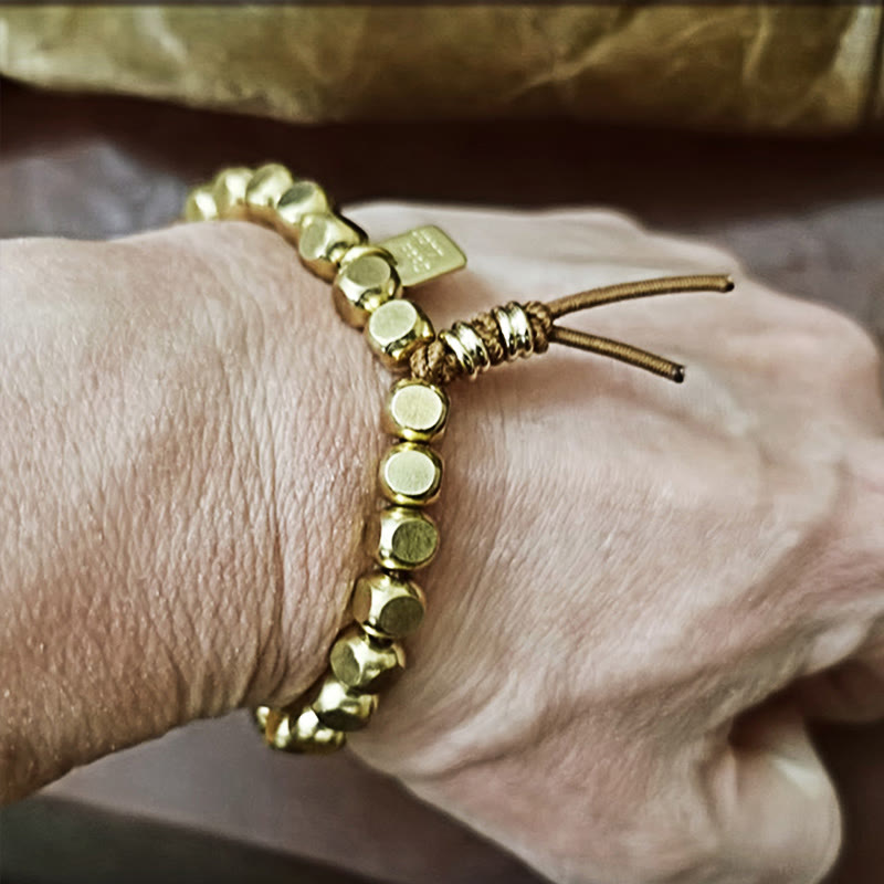 Buddha Stones Brass Copper String Good Luck Self Care Bracelet - image 4