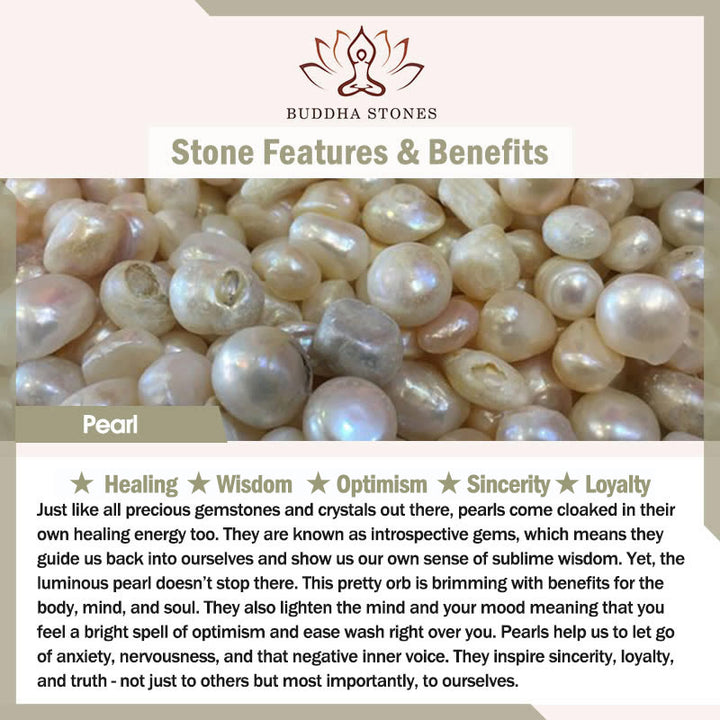 Buddha Stones Pearl Jade Strawberry Quartz Purity Bracelet