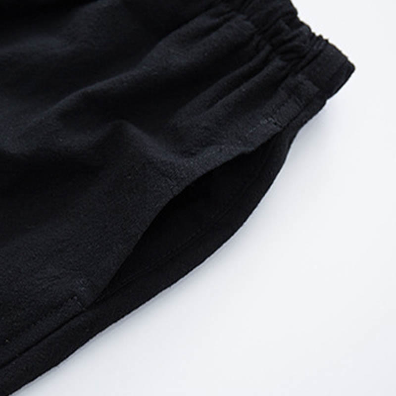 Buddha Stones 2Pcs Men's Tang Suit Jacquard Vine Pattern Frog-Button Cotton Long Sleeve Shirt Pants Set - image 12