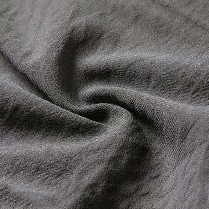 Buddha Stones 2Pcs Plain Tang Suit Men's Frog-Button Long Sleeve Shirt Pants Set - image 7