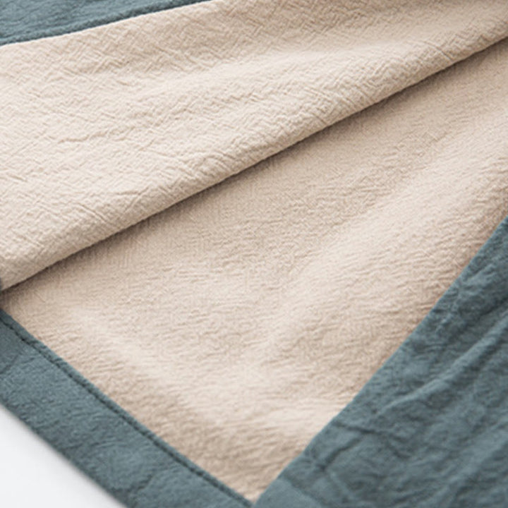 Buddha Stones 2Pcs Zen Tang Suit Men's Linen Frog-Button Long Sleeve Shirt Pants Set - image 11