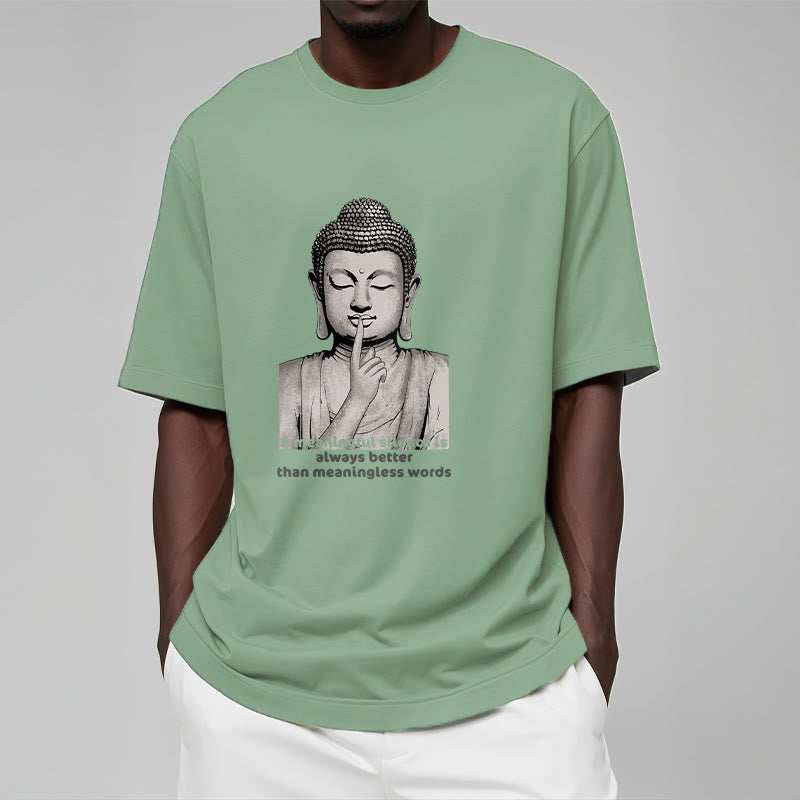 Buddha Stones  A Meaningful Silence Cotton Tee T-shirt