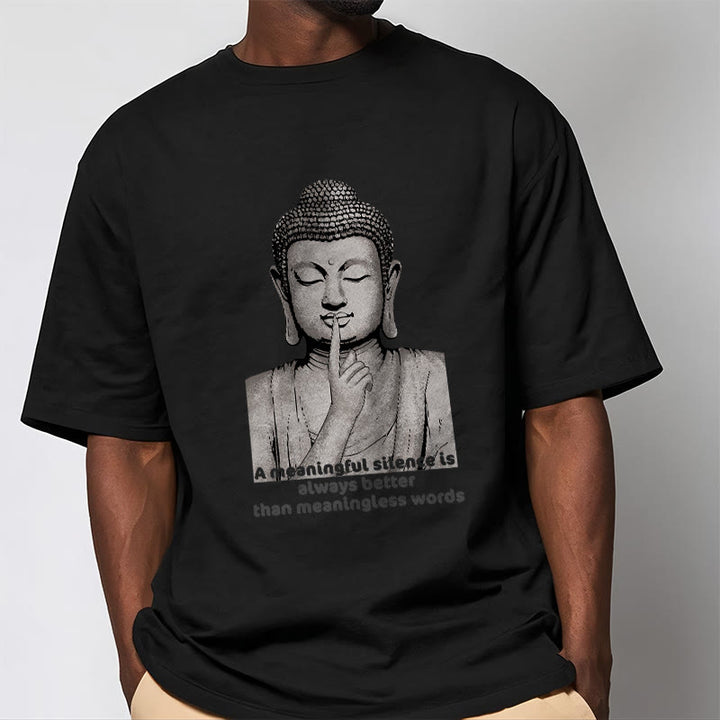 Buddha Stones  A Meaningful Silence Cotton Tee T-shirt