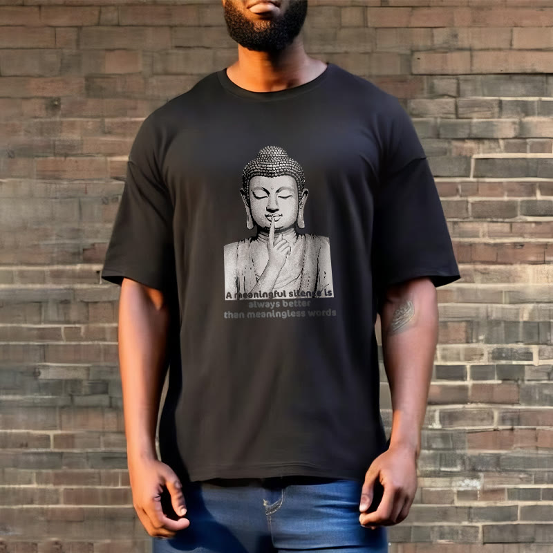 Buddha Stones  A Meaningful Silence Cotton Tee T-shirt