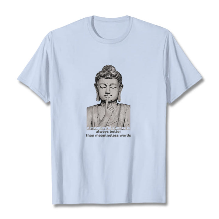 Buddha Stones  A Meaningful Silence Cotton Tee T-shirt