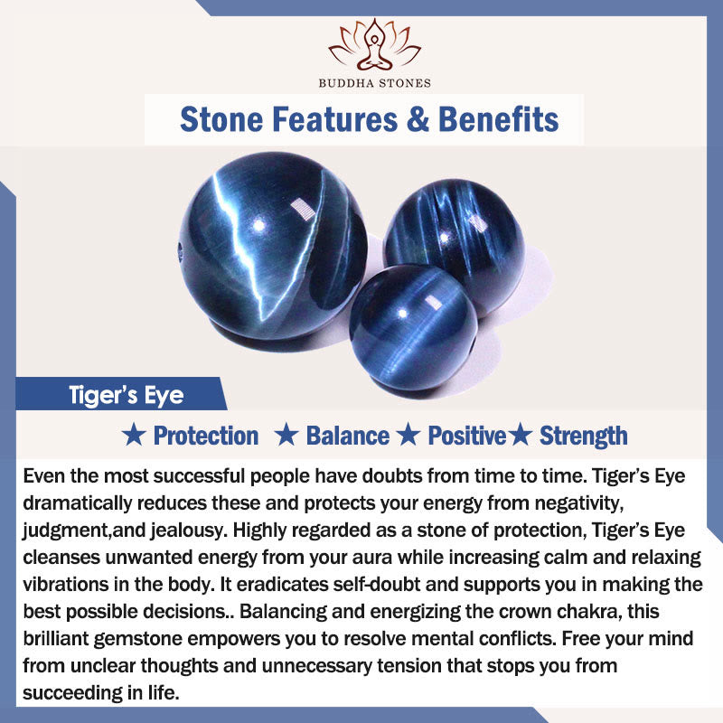 Buddha Stones Natural Silver Sheen Obsidian Blue Tiger Eye Om Mani Padme Hum Communication Bracelet - image 11