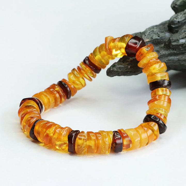 Buddha Stones Amber Peace Buckle Confidence Bracelet