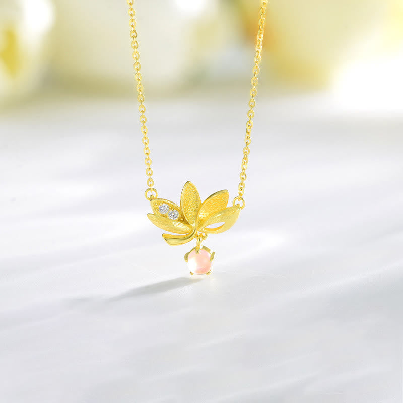 Buddha Stones 925 Sterling Silver Lotus Keep away evil spirits Necklace Pendant - image 1