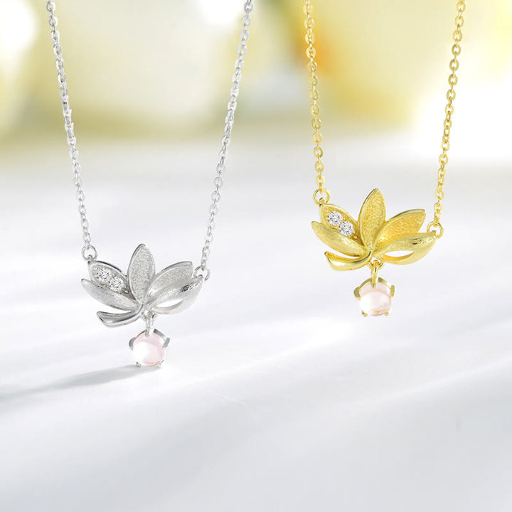 Buddha Stones 925 Sterling Silver Lotus Keep away evil spirits Necklace Pendant - image 11