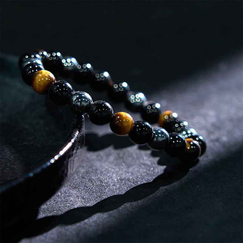 Buddha Stones "Sending You Power and Protection" Tiger's Eye Bracelet Includes Gift Message Card - image 3
