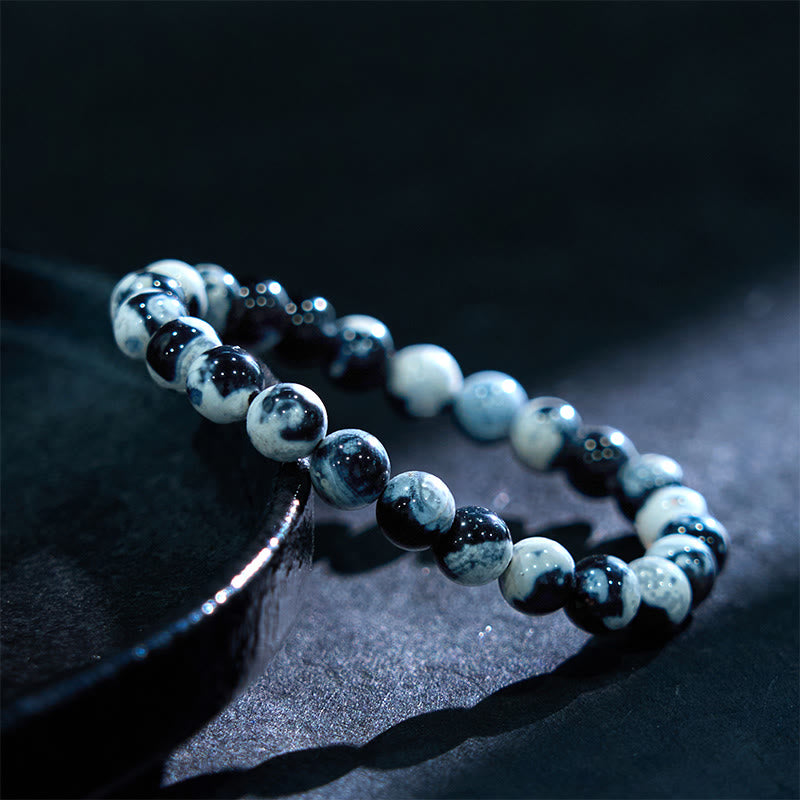 Buddha Stones Orca Agate Protection Bracelet