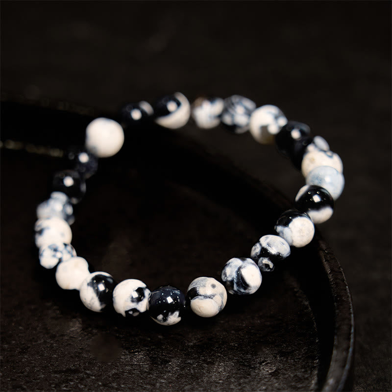 Buddha Stones Orca Agate Protection Bracelet