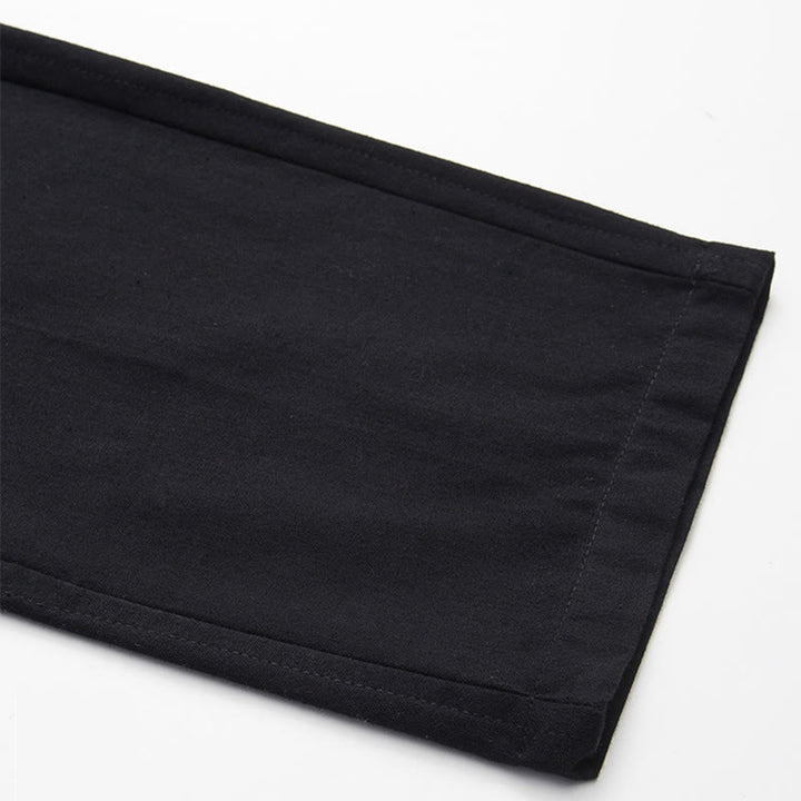 Buddha Stones 2Pcs Fall Men's Tang Suit Frog-Button Cotton Long Sleeve Shirt Pants Set - image 11