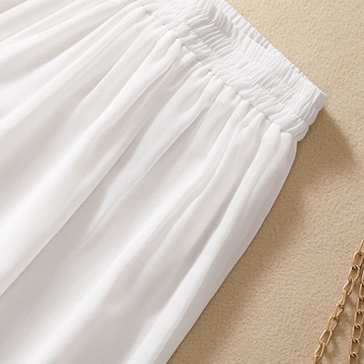 Buddha Stones Women's Flower Embroidery Frog-Button Shirt Dress Wide Leg Pants - image 18