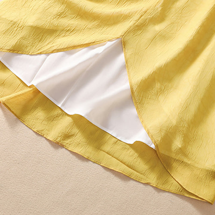 Buddha Stones Women's Flower Embroidery Frog-Button Shirt Dress Wide Leg Pants - image 10