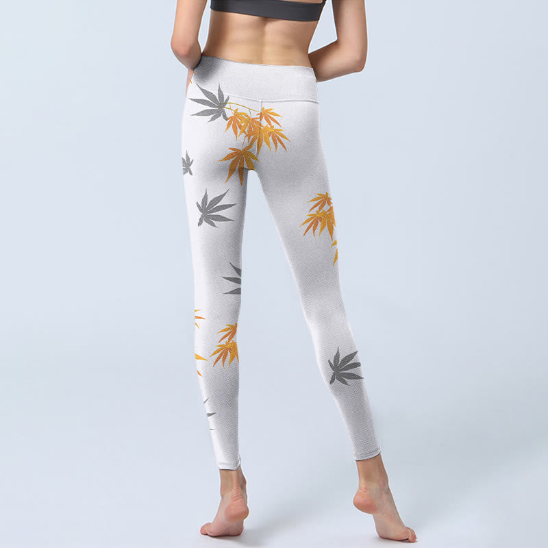 Buddha Stones Maple Gym Leggings Women's Yoga Pants - image 6