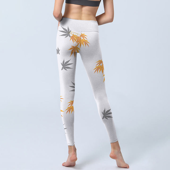 Buddha Stones Maple Gym Leggings Women's Yoga Pants - image 6