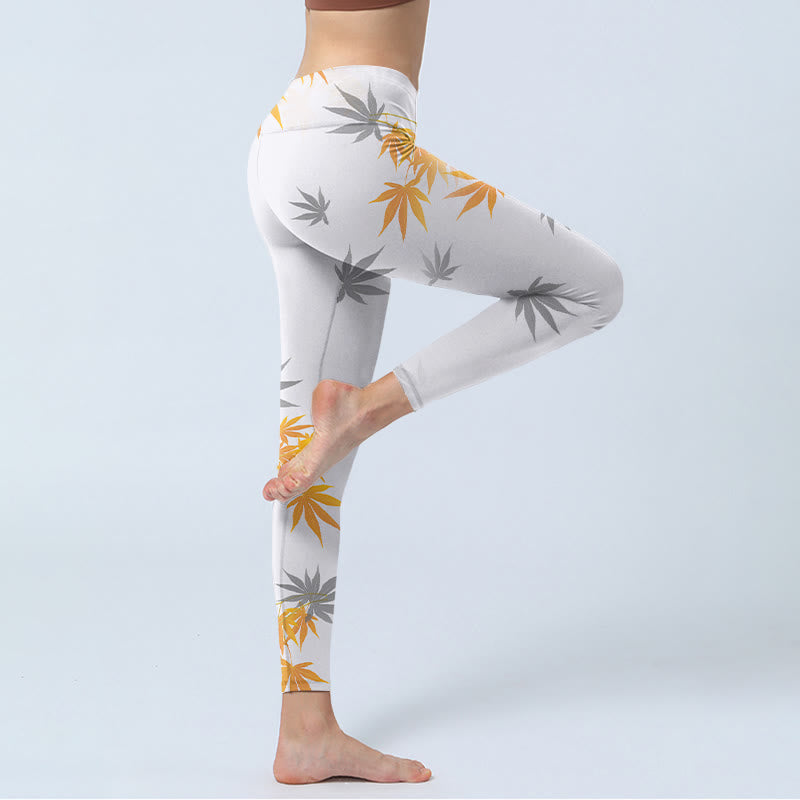 Buddha Stones Maple Gym Leggings Women's Yoga Pants - image 3