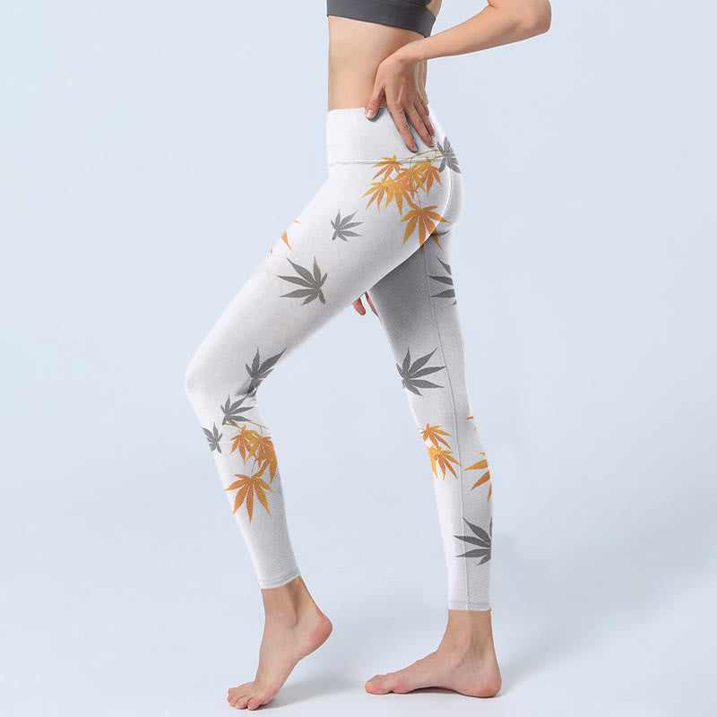 Buddha Stones Maple Gym Leggings Women's Yoga Pants - image 2