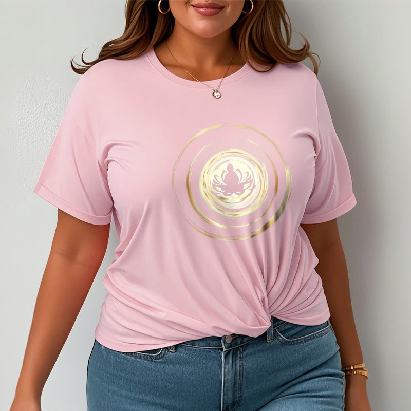 Buddha Stones Meditating Buddha Lotus Pattern Tee T-shirt - image 13