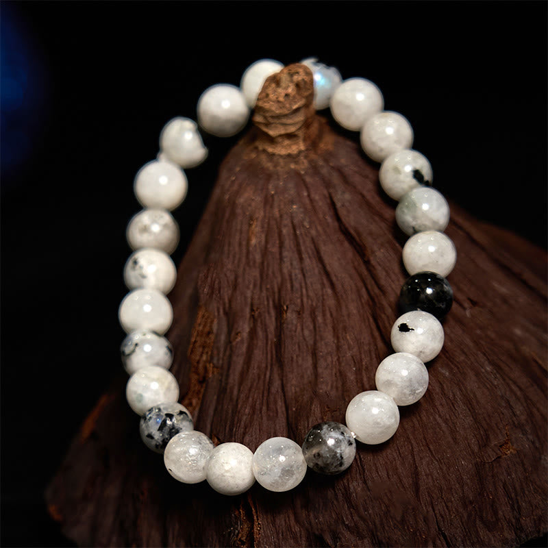 Buddha Stones Rainbow Moonstone Harmony Bracelet