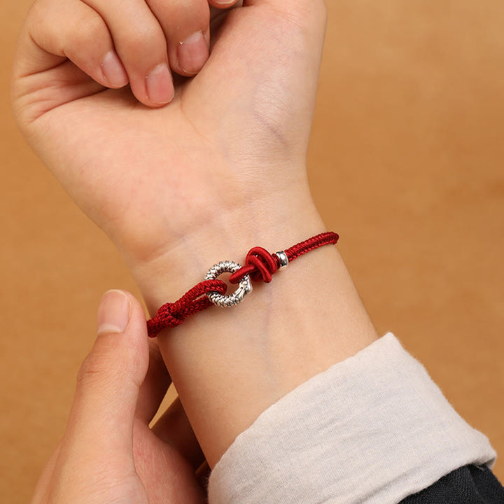 Buddha Stones 999 Sterling Silver Year Of The Dragon Peace Buckle Luck Bracelet  - image 10