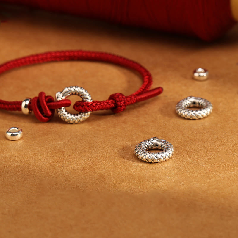 Buddha Stones 999 Sterling Silver Year Of The Dragon Peace Buckle Luck Bracelet  - image 17