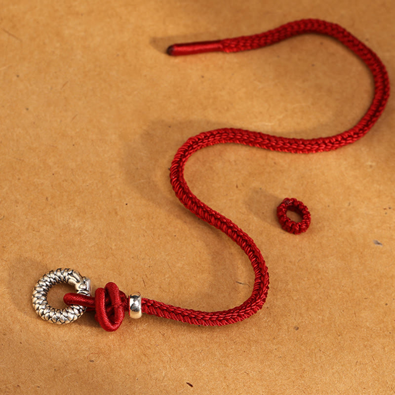 Buddha Stones 999 Sterling Silver Year Of The Dragon Peace Buckle Luck Bracelet  - image 3