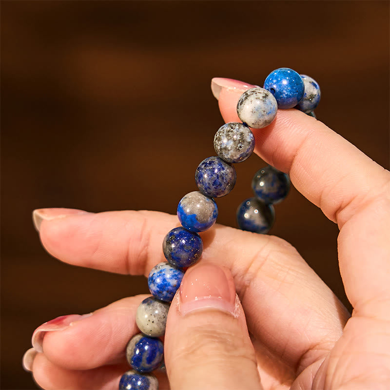 Buddha Stone Lazurite Lapis Lazuli Self Care Positive Bracelet - image 5