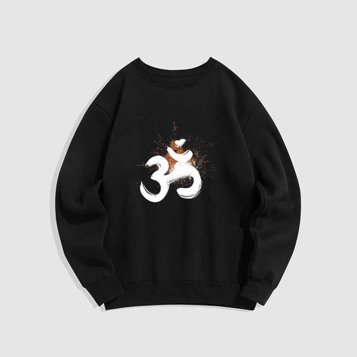 Buddha Stones OM Design Fleece Lined Polyester Sweatshirt