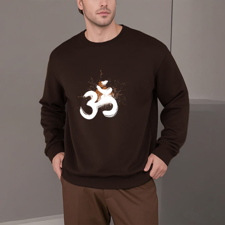 Buddha Stones OM Design Fleece Lined Polyester Sweatshirt