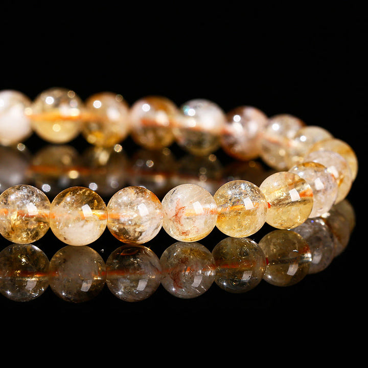 Buddha Stones Natural Citrine Amethyst Prosperity Bracelet