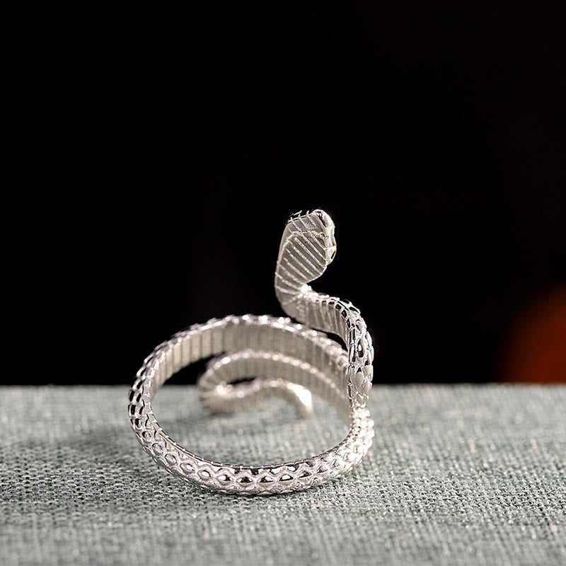 Buddha Stones 925 Sterling Silver Year Of The Snake Adjustable Blessing Ring - image 8